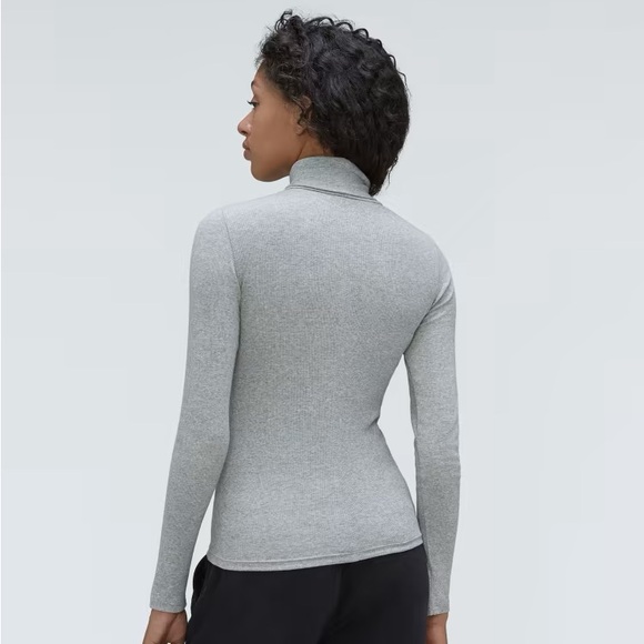 Everlane micro rib supima turtleneck grey size small very good condition - Picture 3 of 6